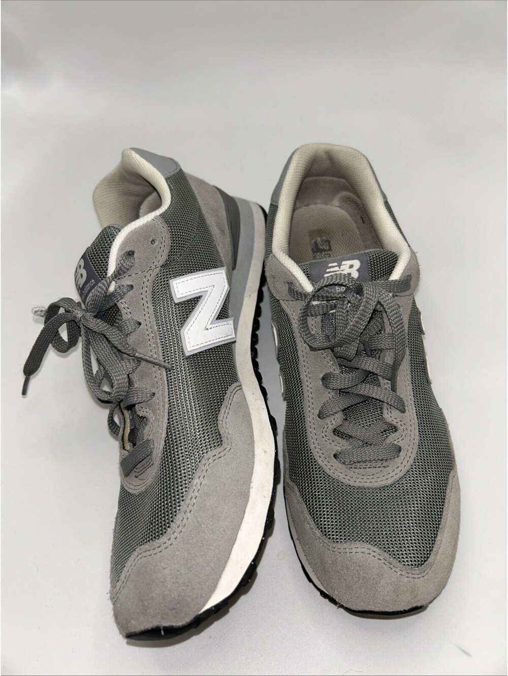 New Balance 515 Mens Size 11 D Gray White Suede Mesh Retro Classic Sneakers